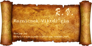 Reznicsek Viktória névjegykártya